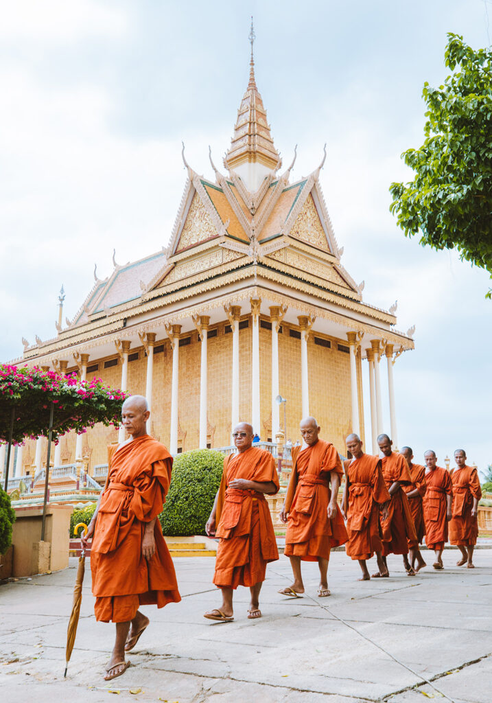 Heritage Culture - Cambodia - Monks set off for alms